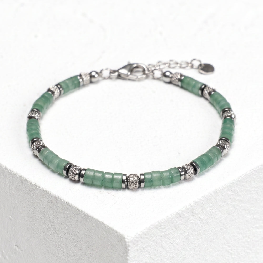 Bracciale Eclisse in avventurina verde | 4mm