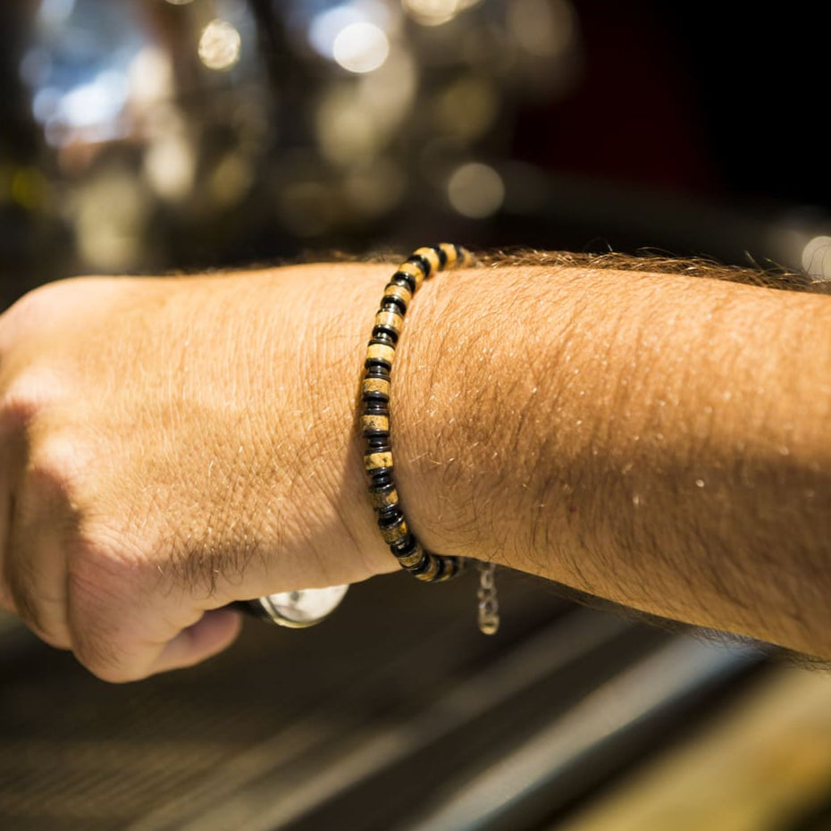 Bracciale Adamello in Jasper Australiano ed ematite | 6mm