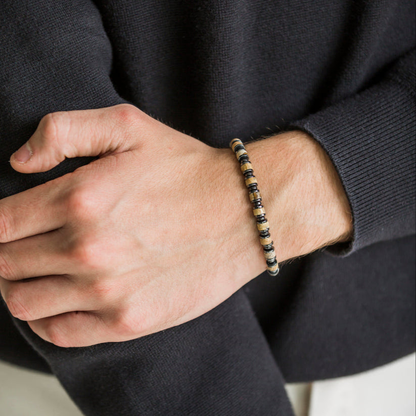Bracciale Adamello in Jasper Australiano ed ematite | 6mm