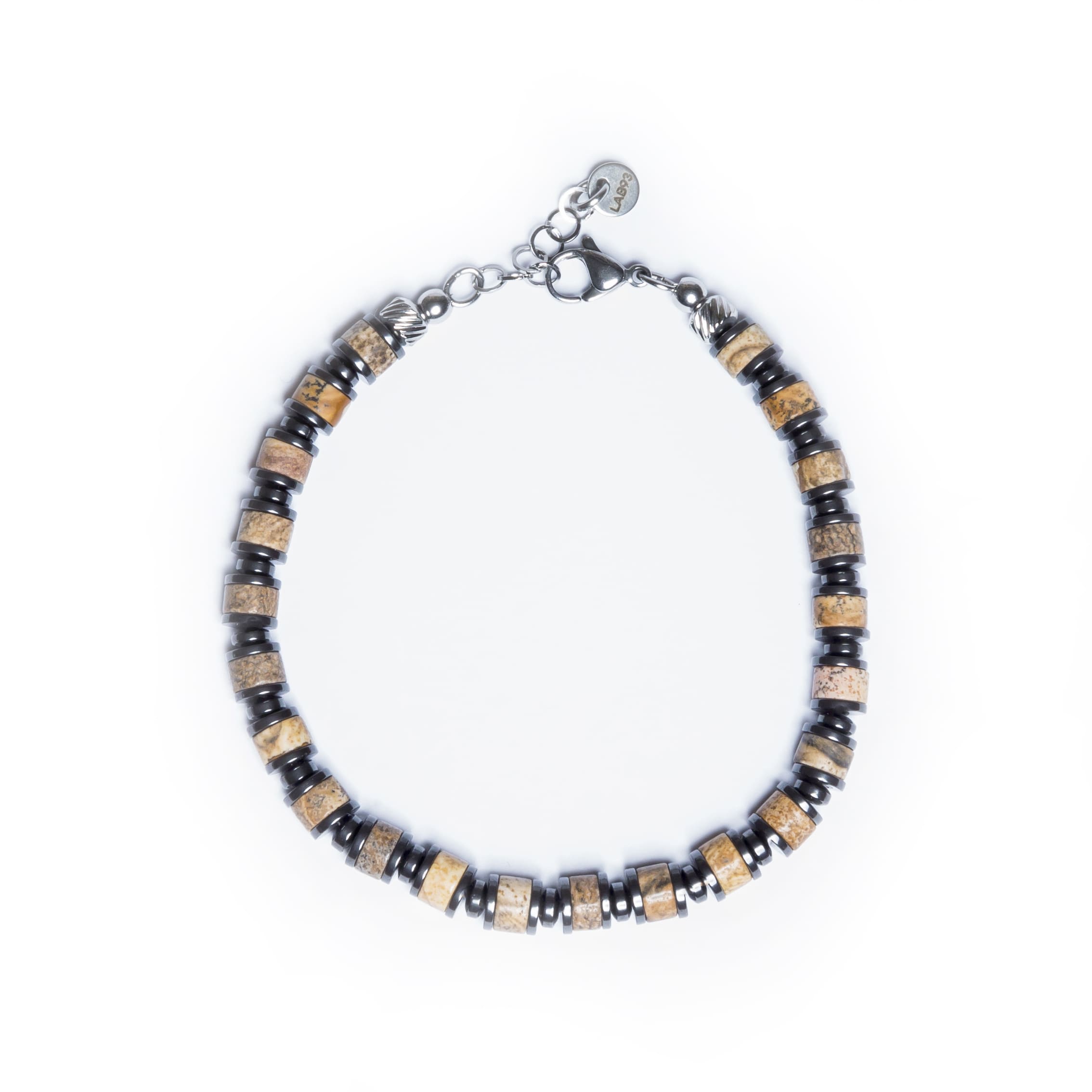 Bracciale Adamello in Jasper Australiano ed ematite | 6mm