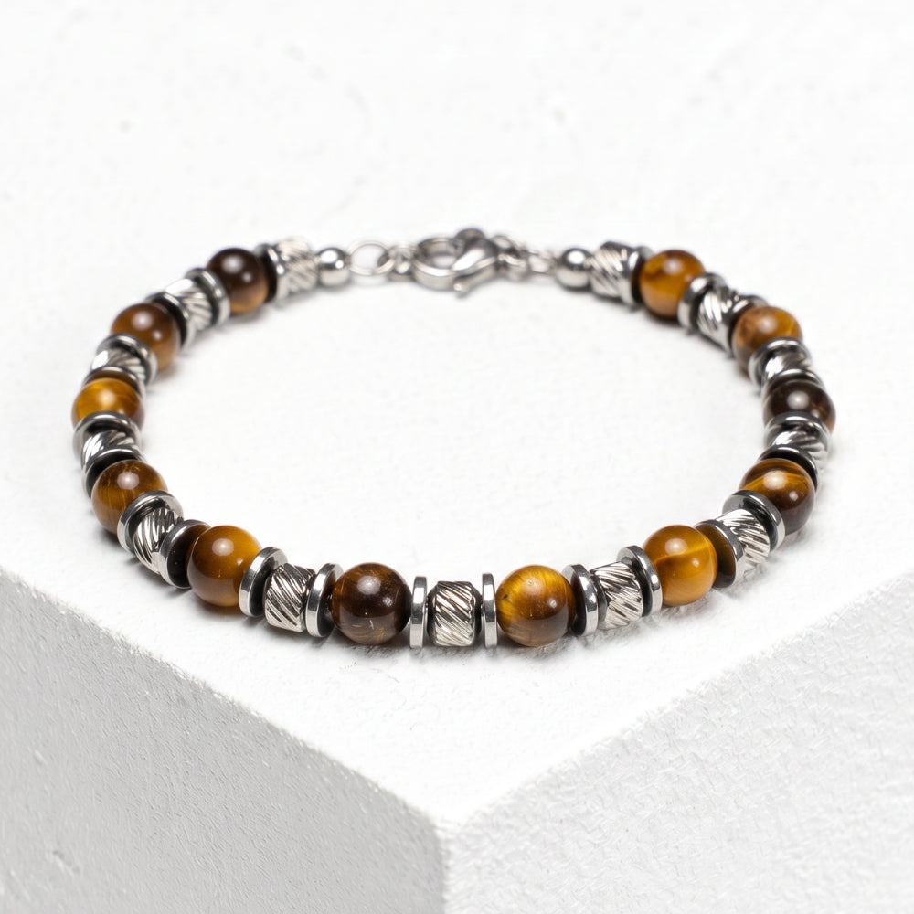 Bracciale Terra in occhio di tigre | 6mm