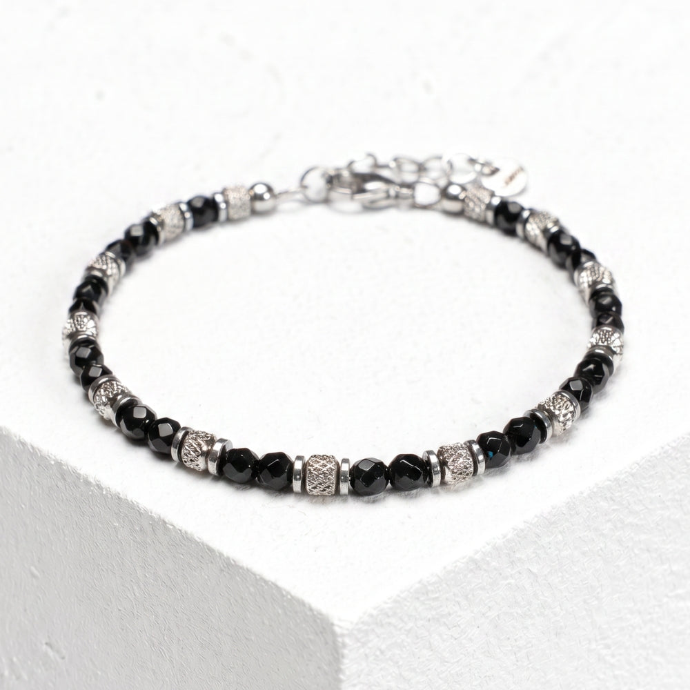 Bracciale Destino in Onice nera  | 4mm