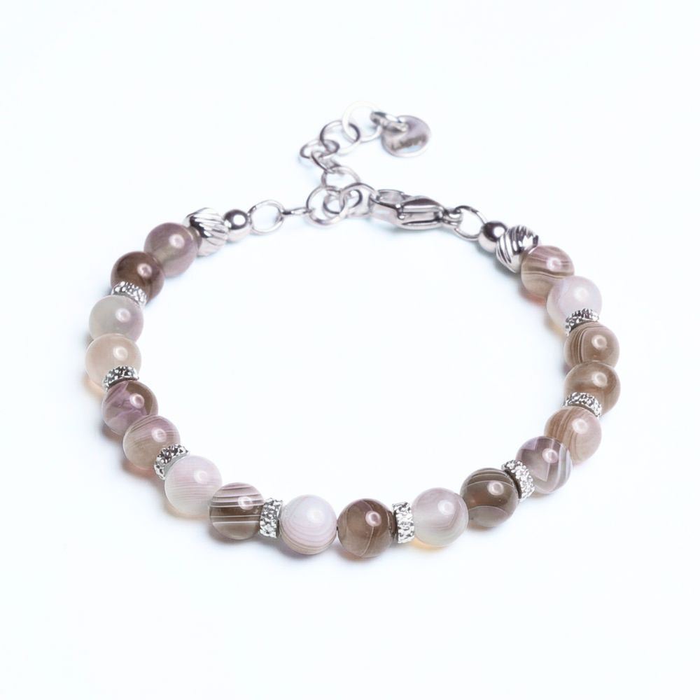 Bracciale Diana in agata botswania | 6mm