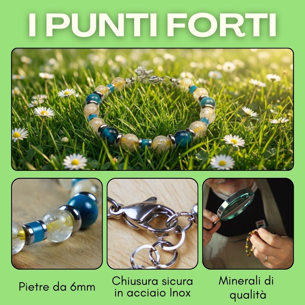 Bracciale Alba in citrino e occhio di tigre | 6mm