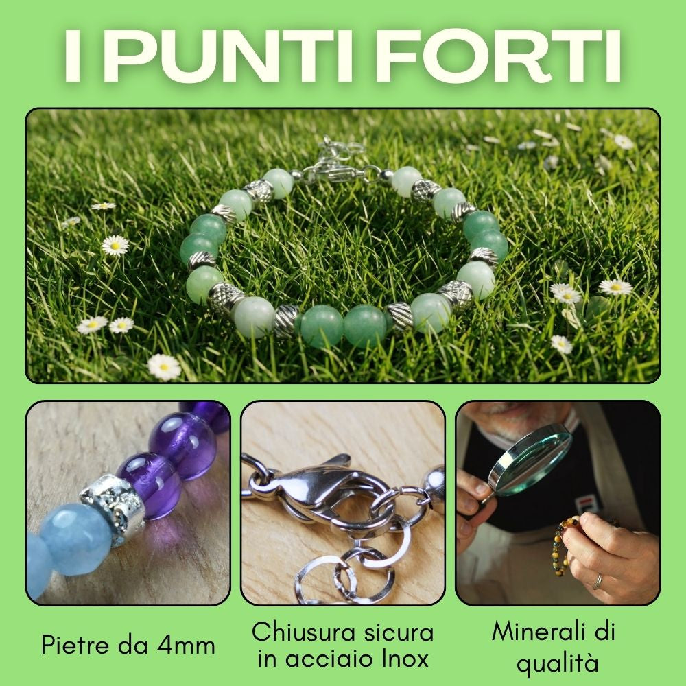 Bracciale Verdiana in giada e avventurina | 6mm