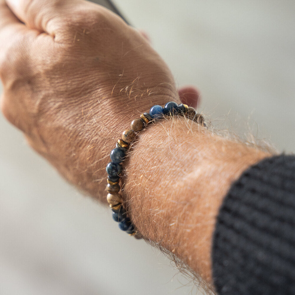 Bracciale Monte in diaspro e kyanite | 6mm