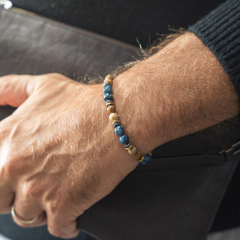 Bracciale Monte in diaspro e kyanite | 6mm