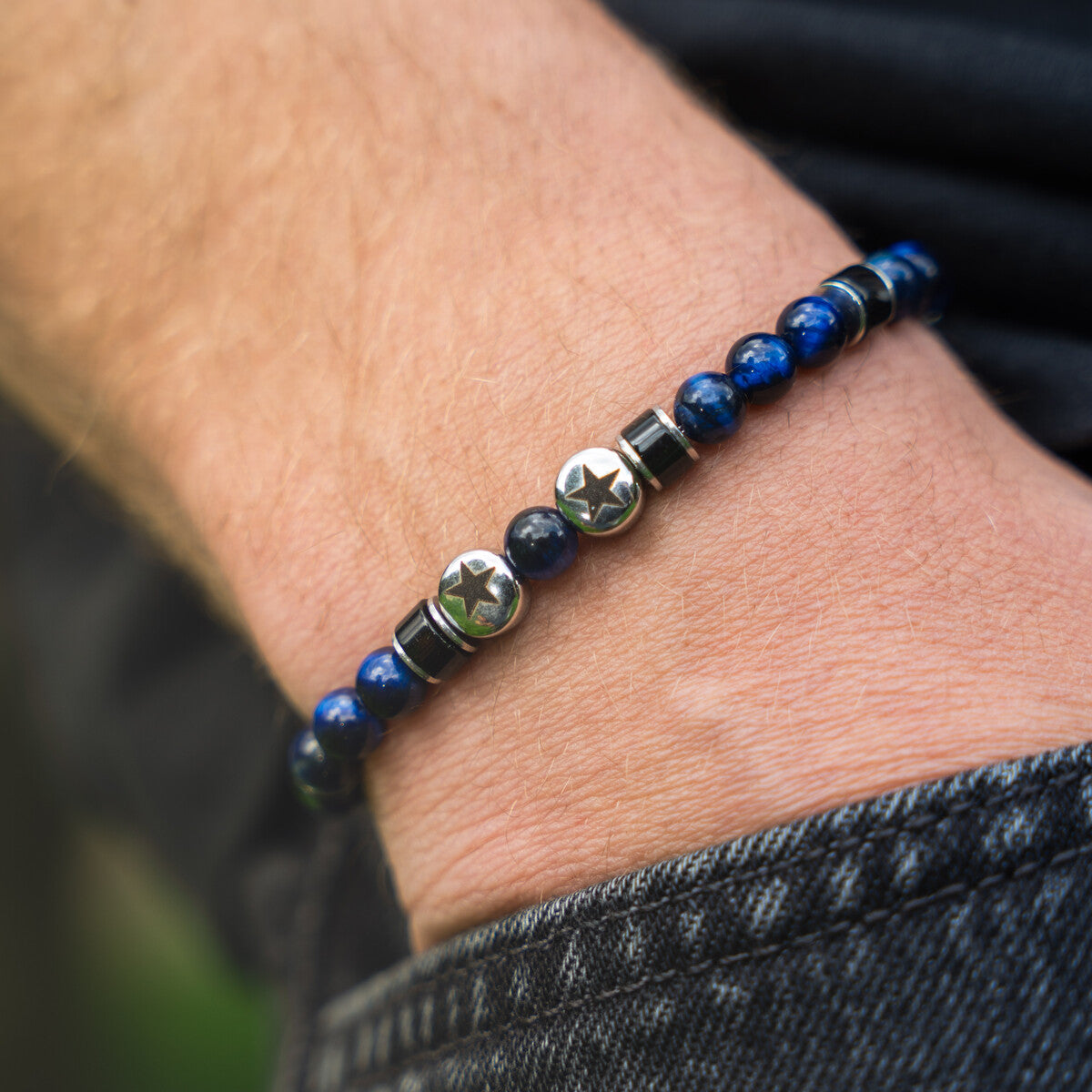 Bracciale Nero & Blu | 6mm
