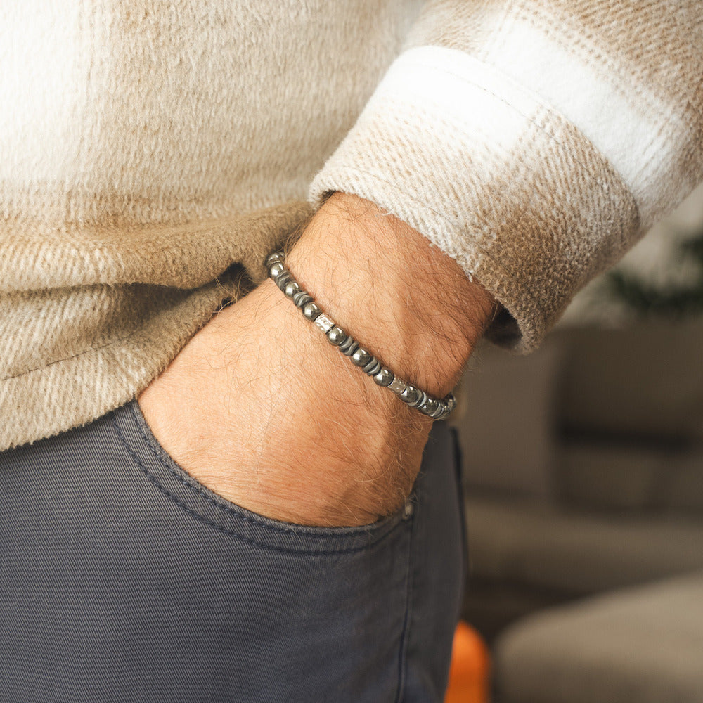 Bracciale Ombra in ematite | 6mm