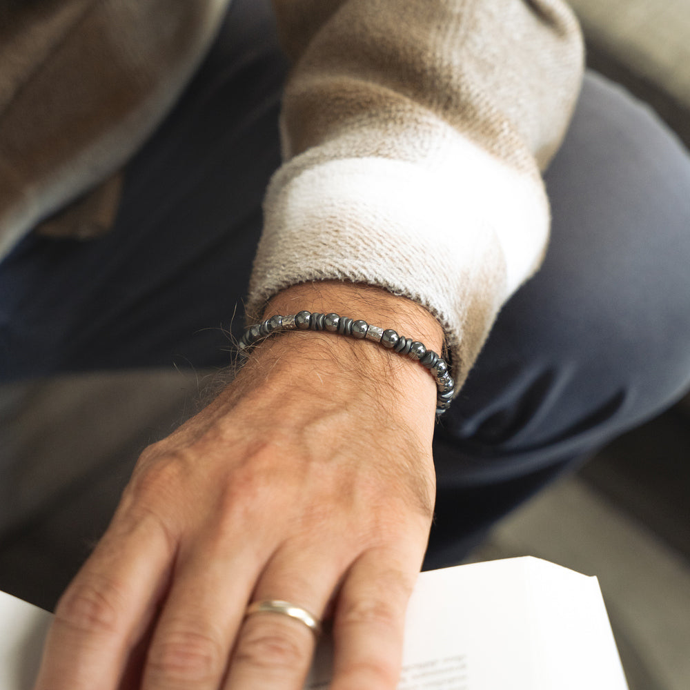 Bracciale Ombra in ematite | 6mm