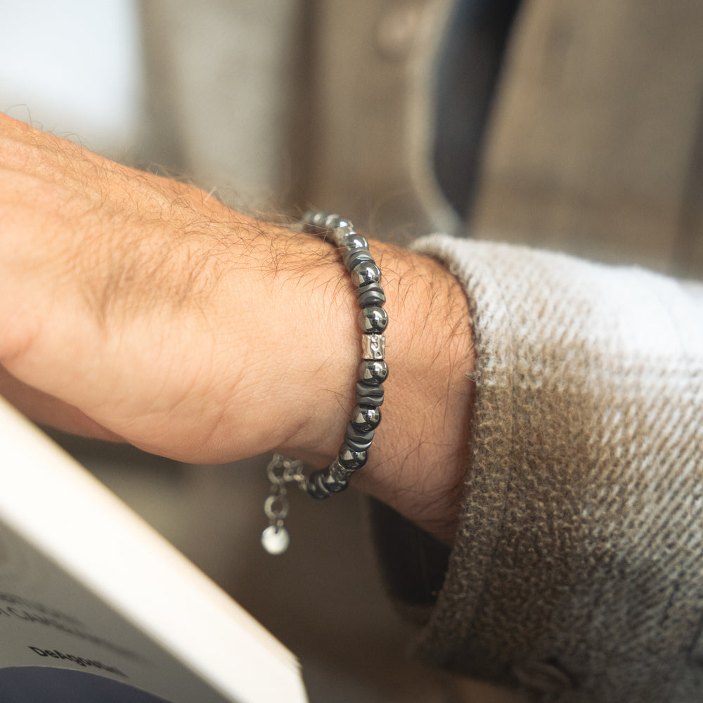 Bracciale Ombra in ematite | 6mm