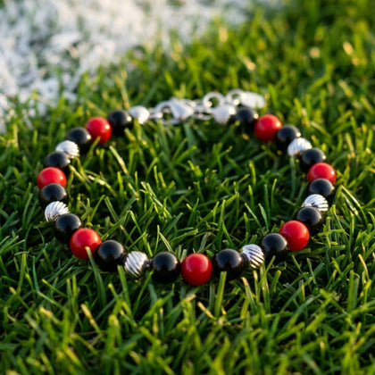 Rot & Schwarz Armband | 6mm