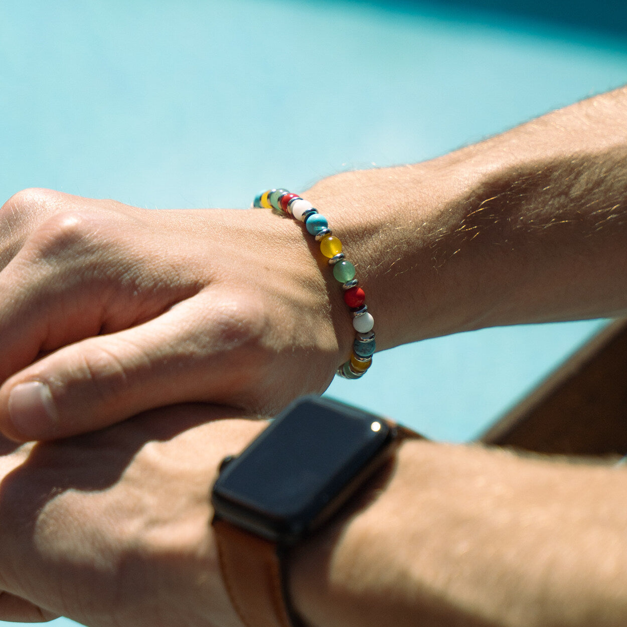 Bracciale Sangria in howlite, giada, avventurina e agata | 6mm