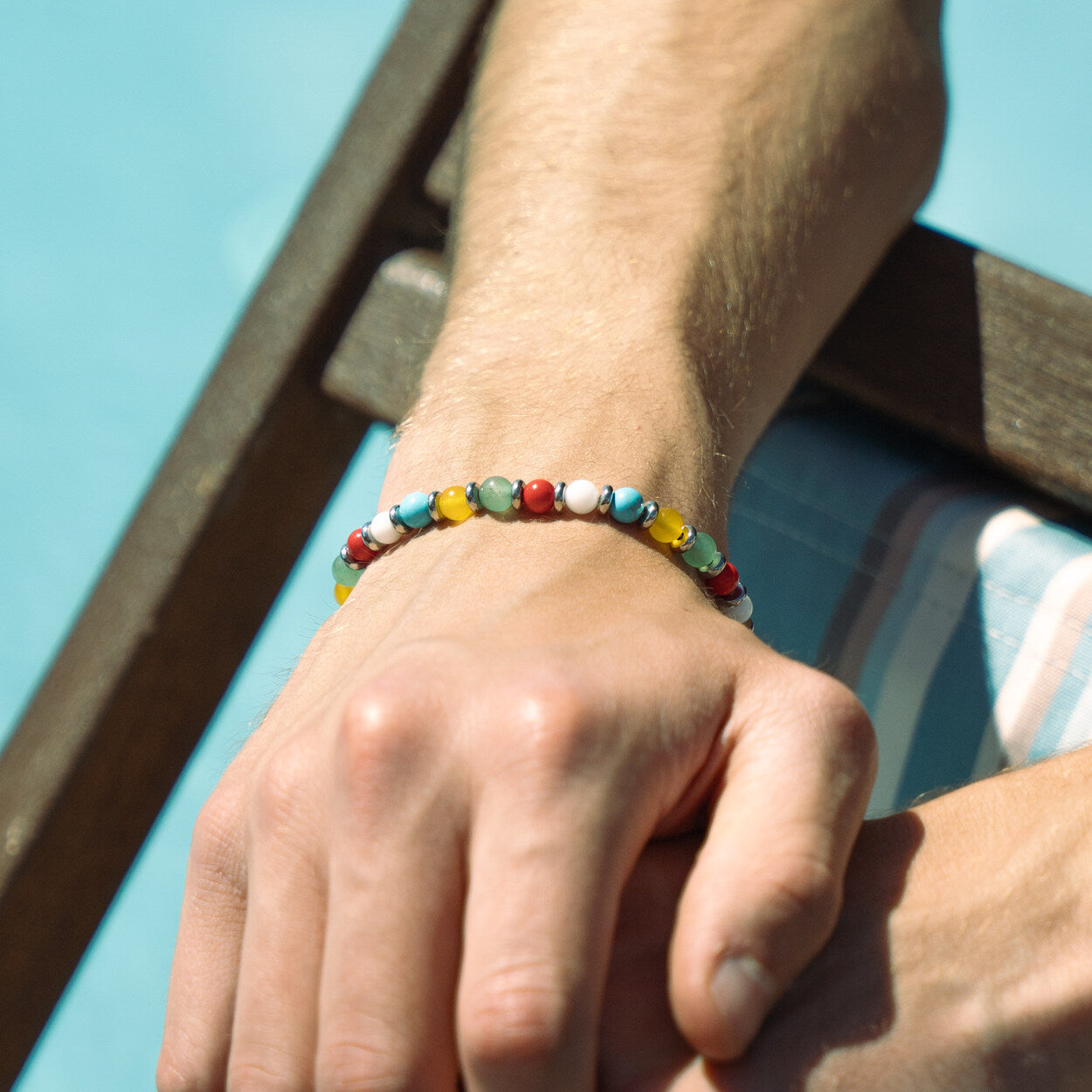 Bracciale Sangria in howlite, giada, avventurina e agata | 6mm