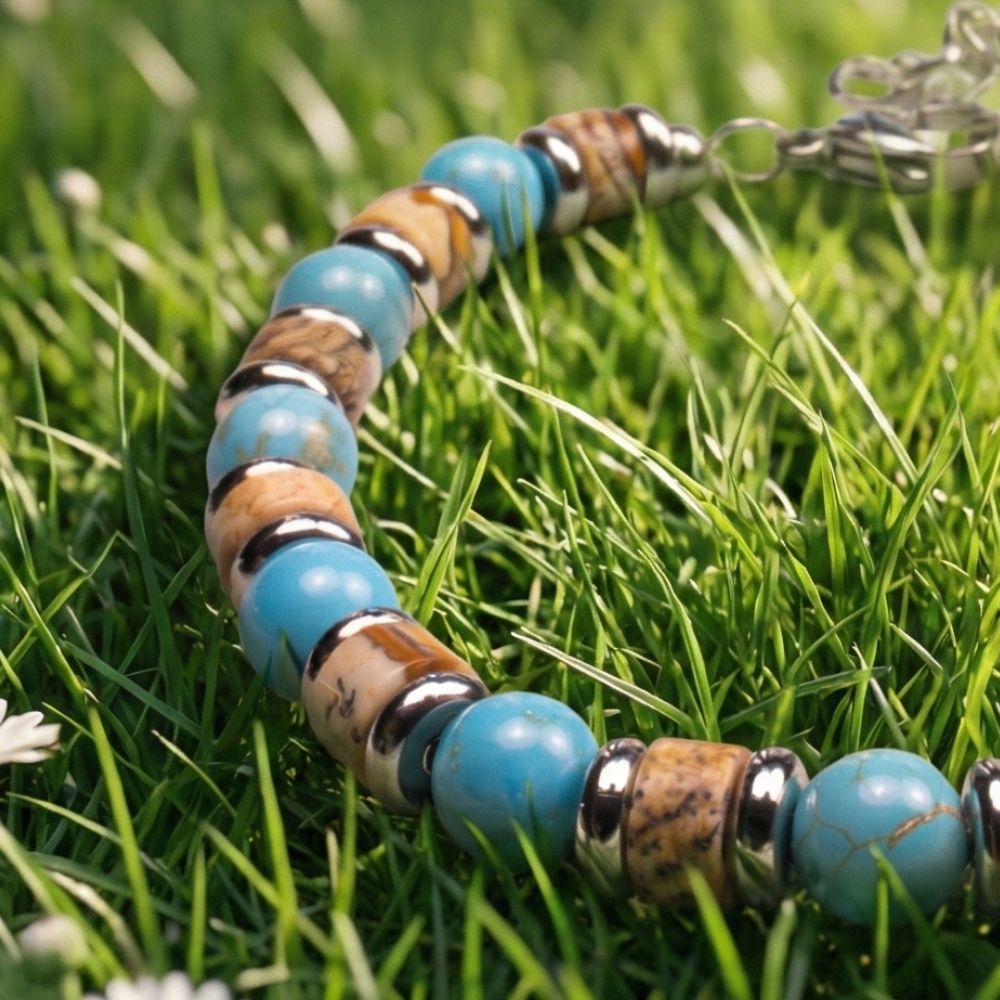 Bracciale Capri in aulite e diaspro | 6mm