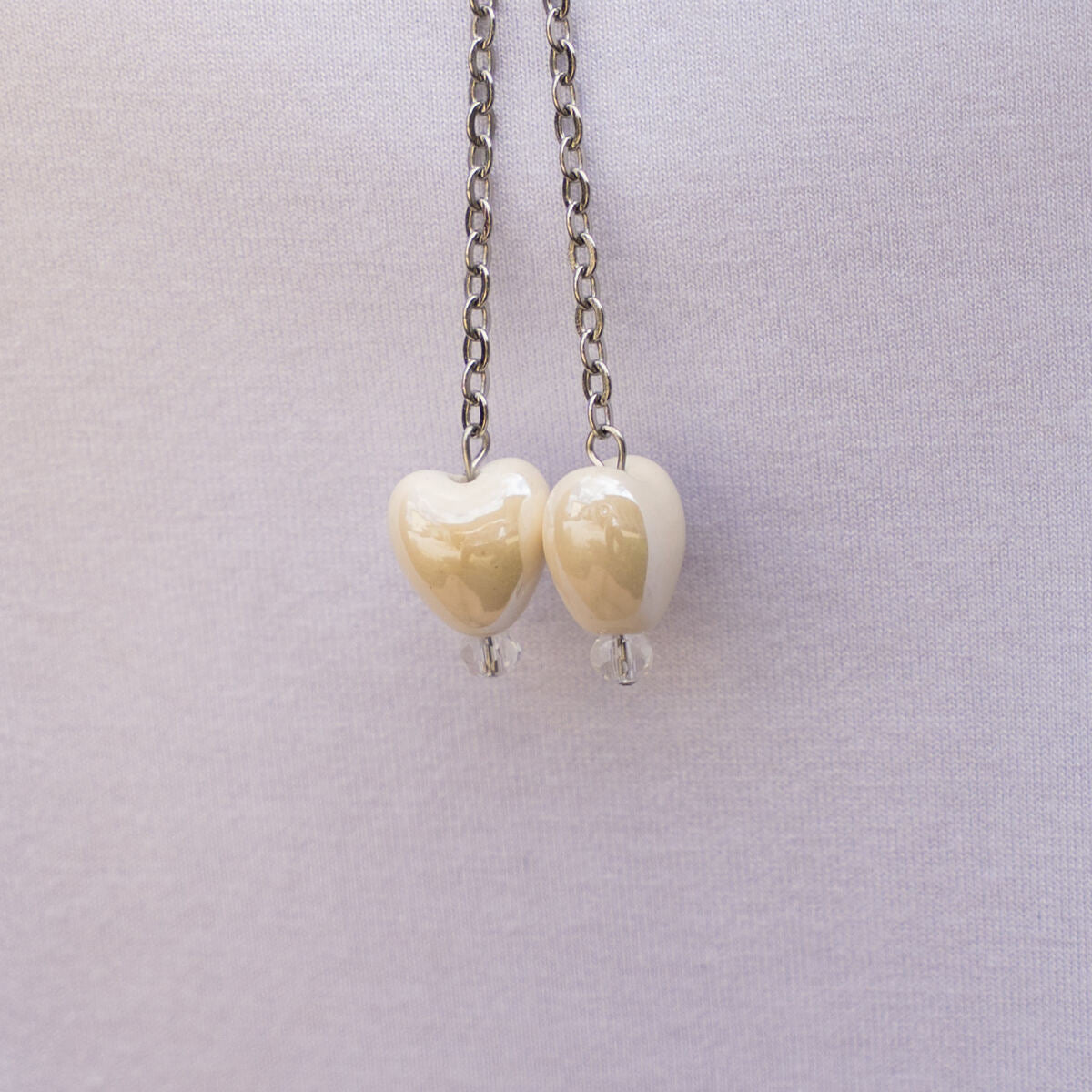 Collana artigianale in ceramica da donna foto dei dettagli