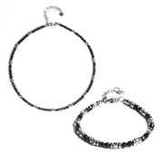 Set collana + bracciale Destino in Onice nera