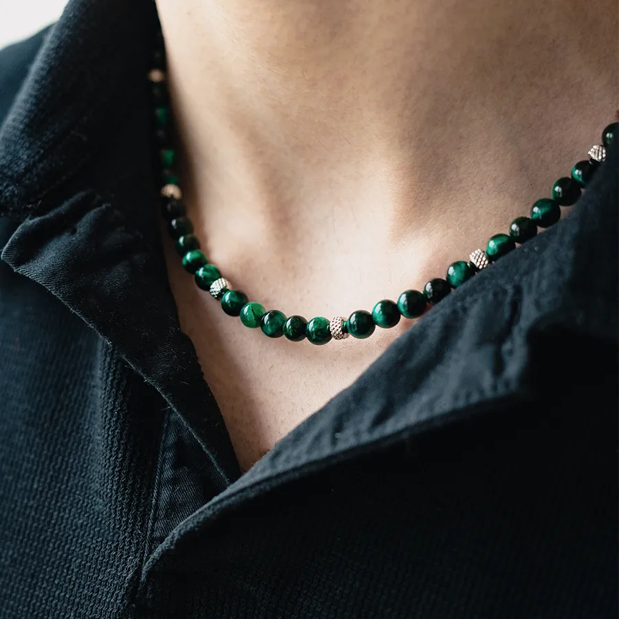 collana doge colore verde smeraldo con zoom su dettaglio, Lab93studio