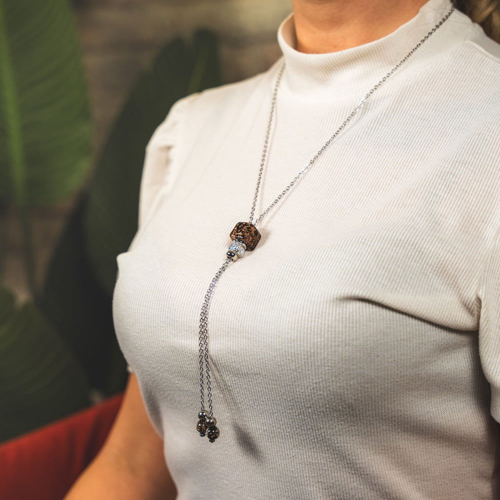 Collana Marea in vetro di Murano Nera