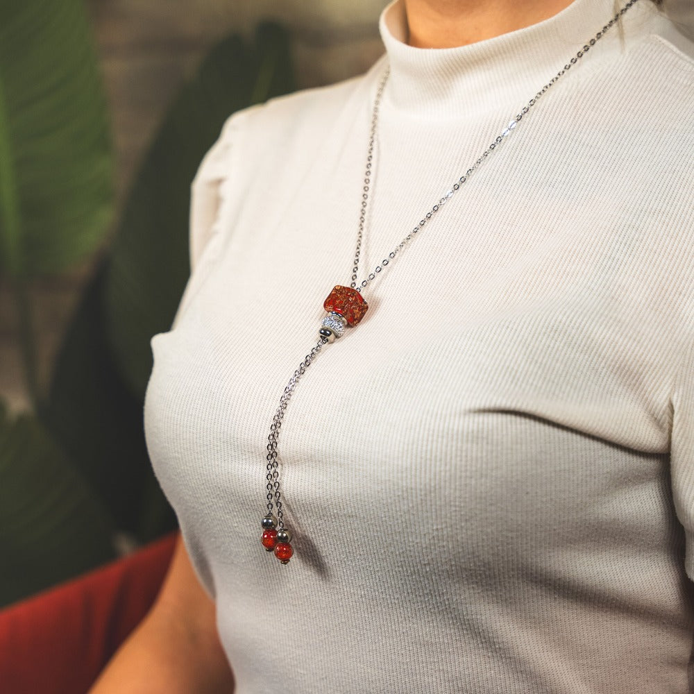 Collana Marea in vetro di Murano Rossa