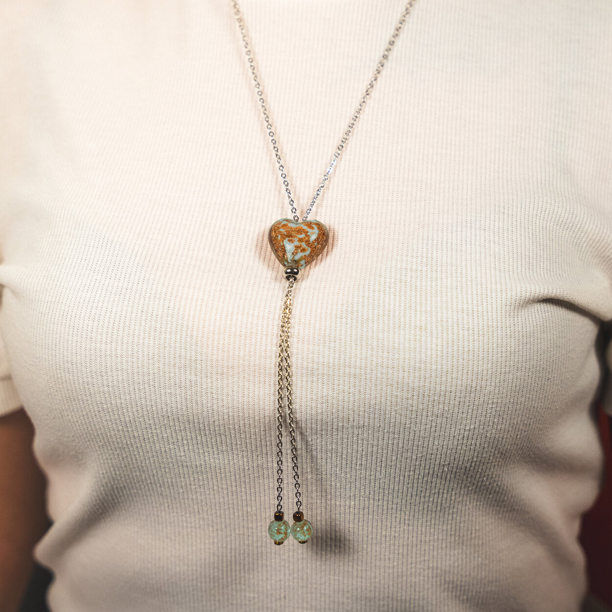 Collana Laguna in vetro di Murano | Azzurra