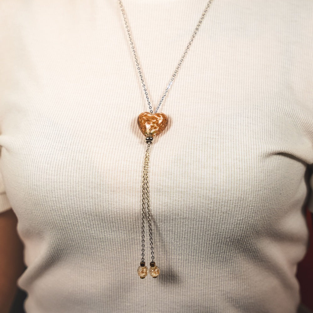 Collana Laguna in vetro di Murano Bianca