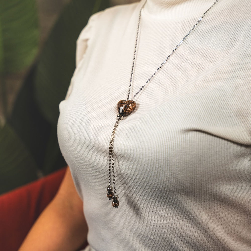 Collana Laguna in vetro di Murano Nera