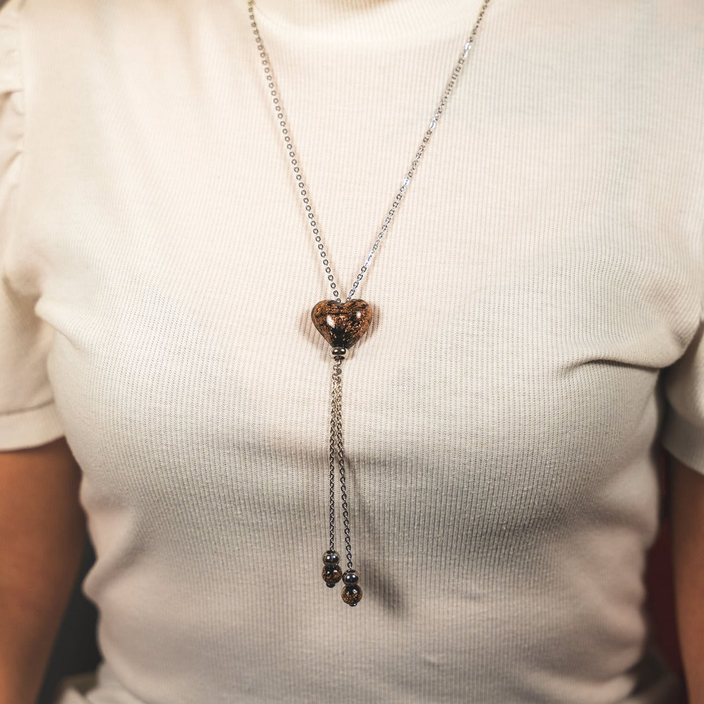 Collana Laguna in vetro di Murano Nera