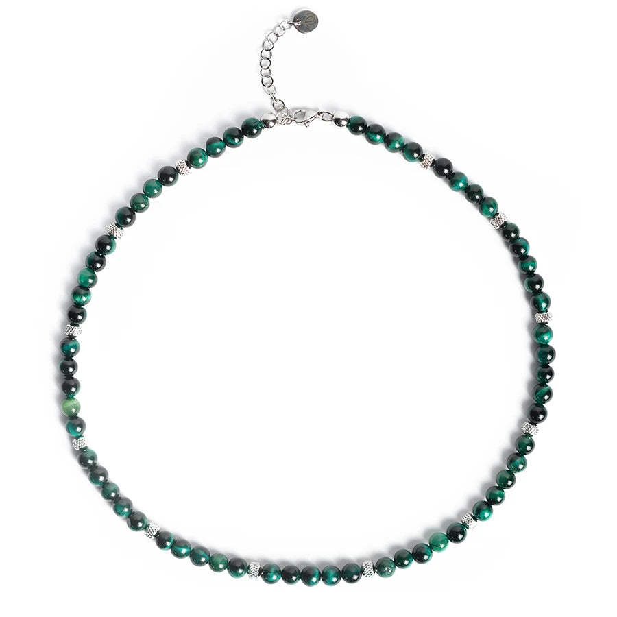 Doge Necklace in Tiger's Eye Emerald Green