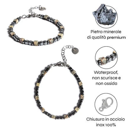 Bracciale Lido in Ematite e Agata