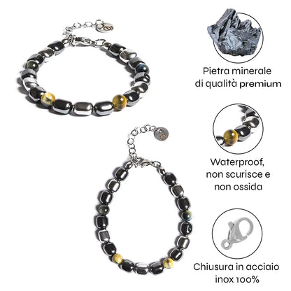Bracciale Leone in Ematite