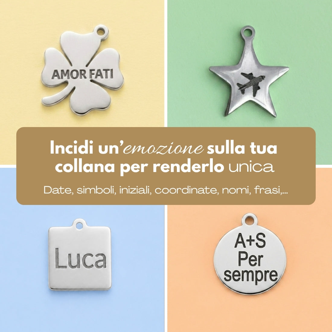 Collana Silenzio in Aulite bianca | 4mm
