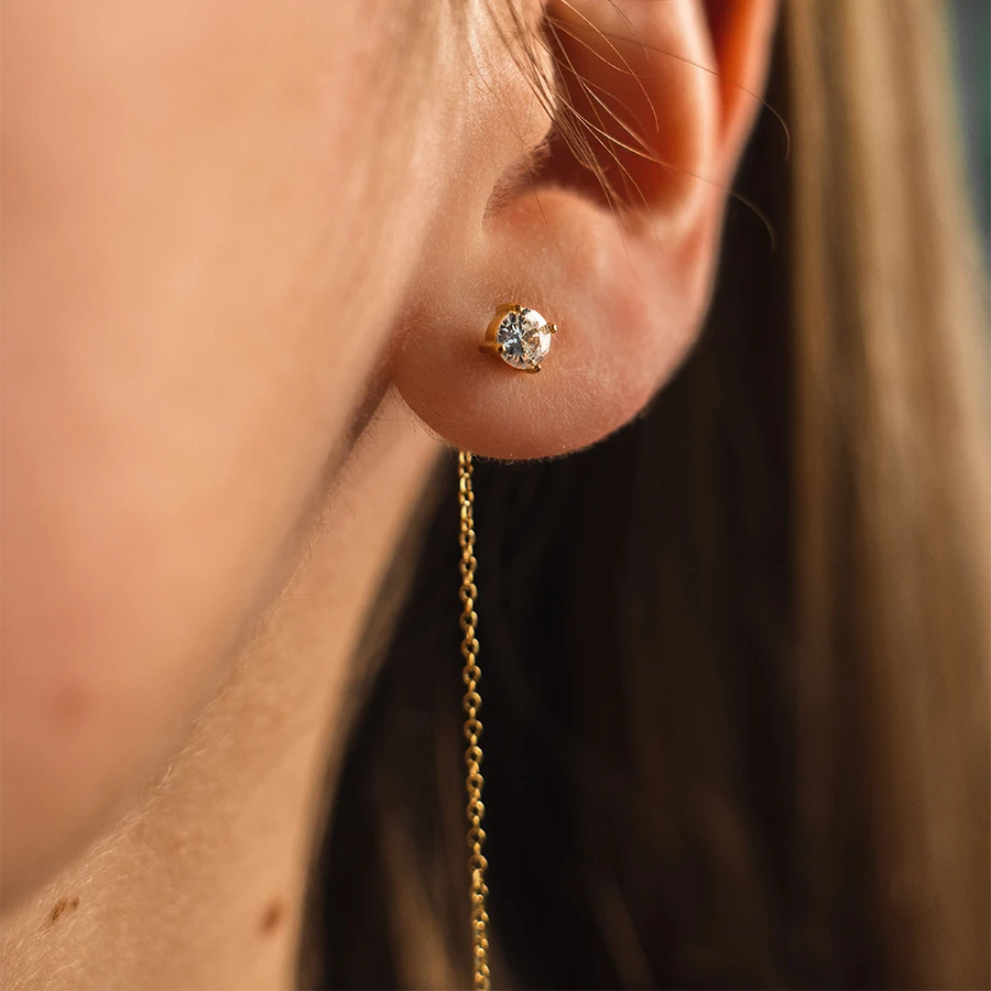 Luce earrings in gold steel