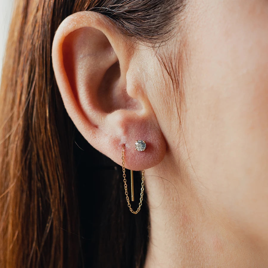 Luce earrings in gold steel