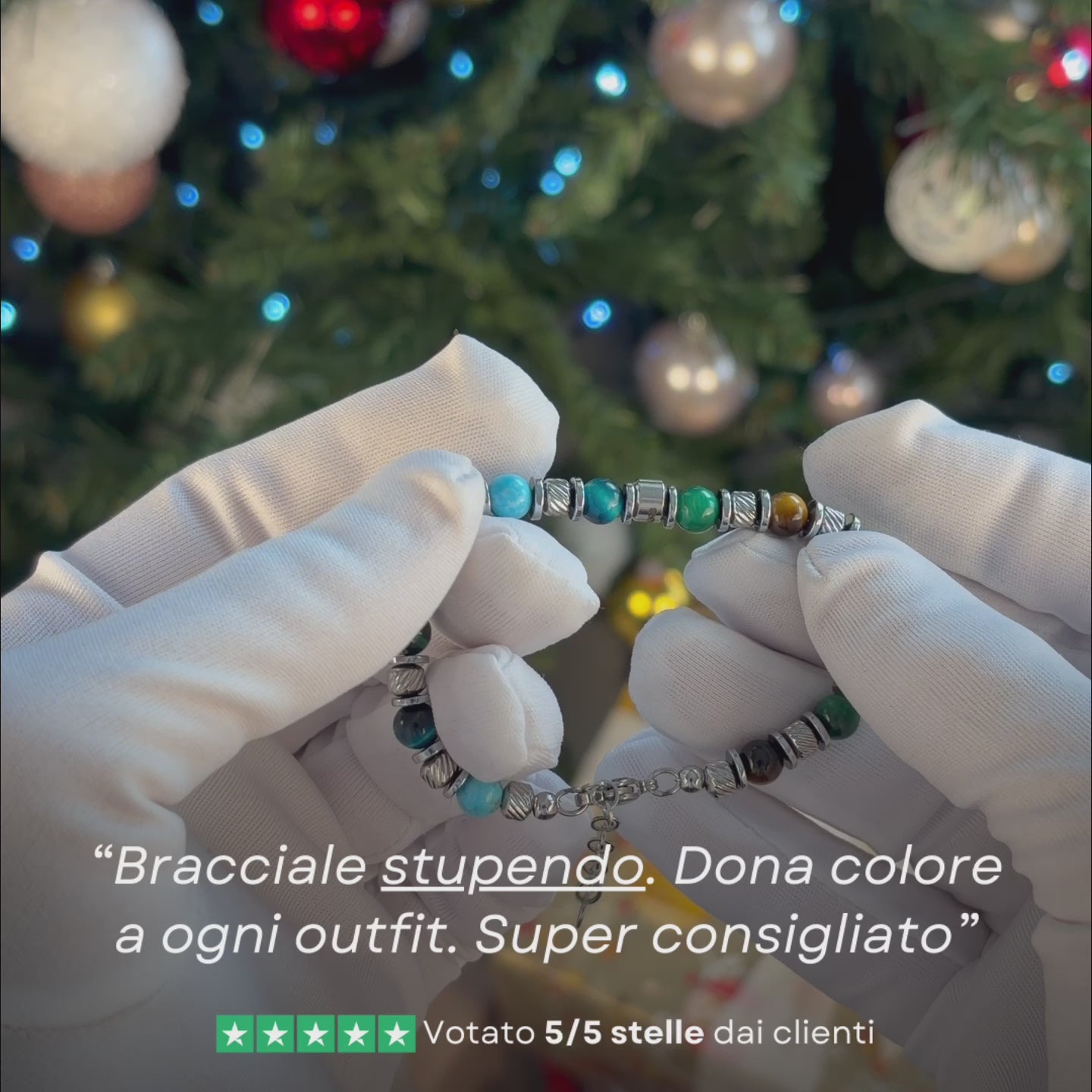 Carica video: Bracciale Reinbov in occhio di tigre