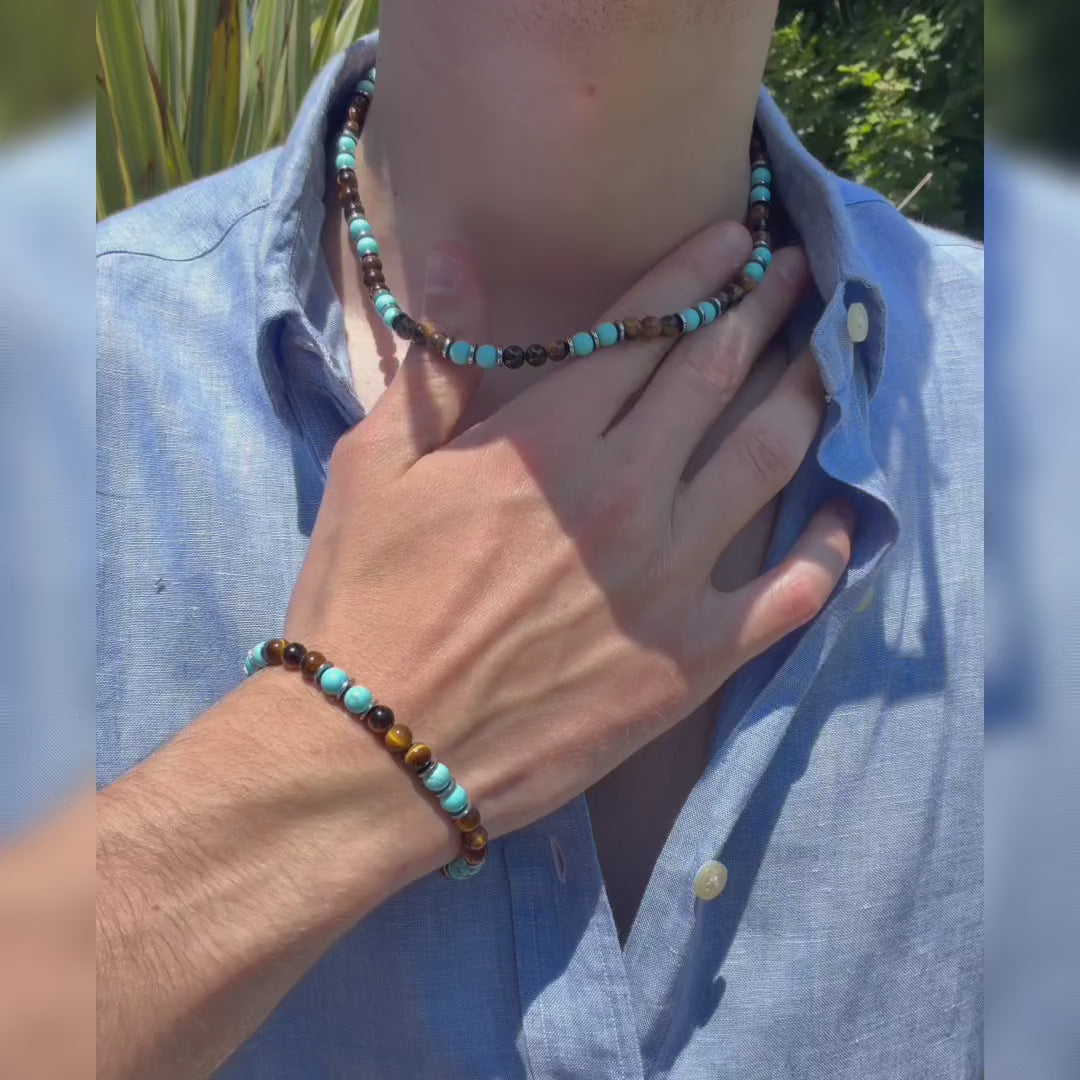 Carica video: SET Collana + Bracciale Doge | Smeraldo Verde 6mm
