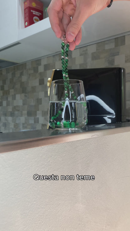 Doge Necklace in Tiger's Eye Emerald Green