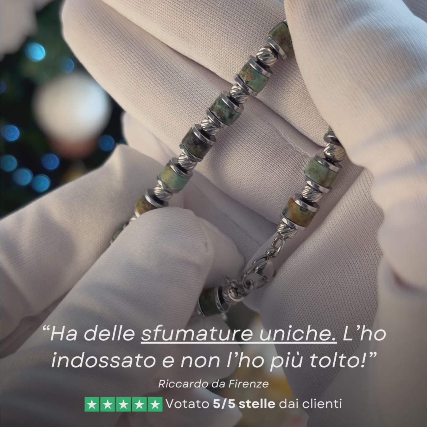 Carica video: Bracciale Eden in jasper africano