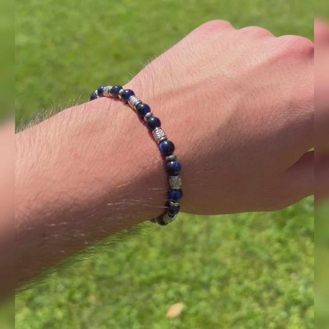 Carica video: Bracciale Eleganza in occhio di tigre | 6mm