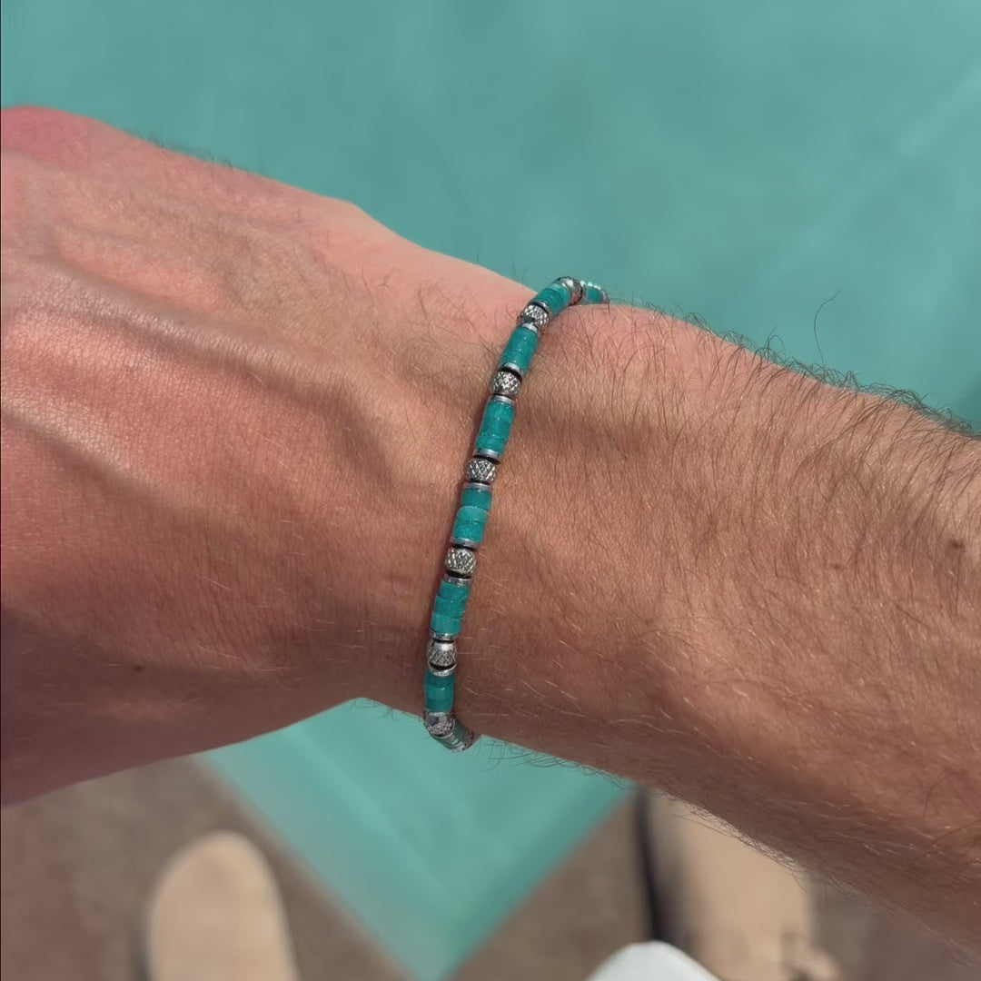 Carica video: Bracciale Mira in quarzo azzurro | 4mm