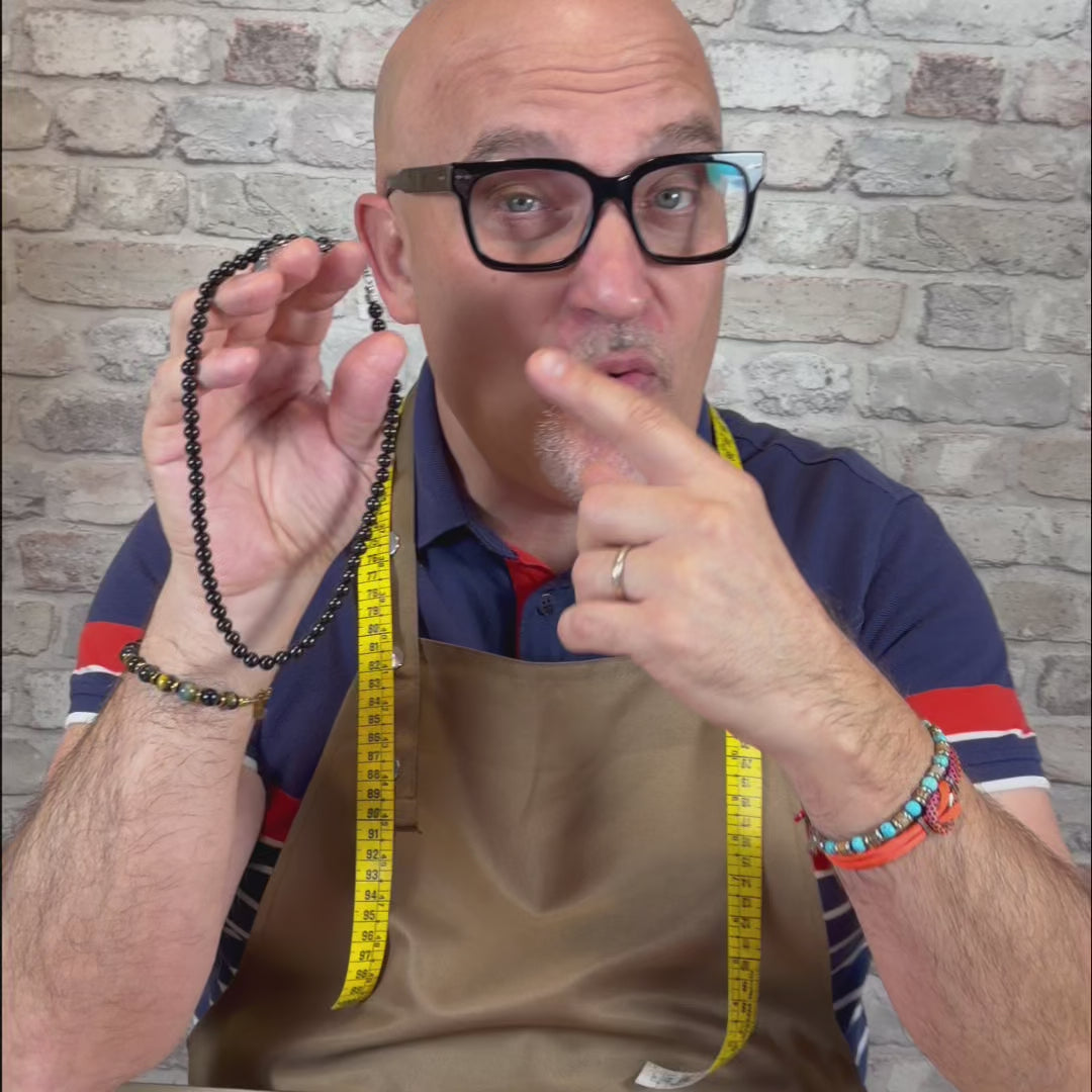 Carica video: Collana Nobile in Tormalina Nera | 6mm