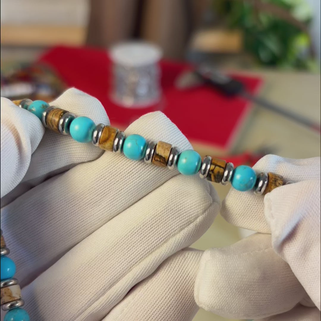 Carica video: Collana Zagara in onice e avventurina | 4mm