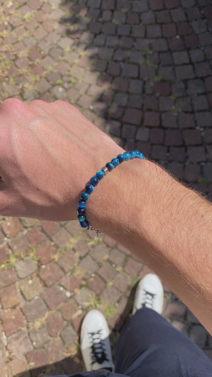 Doge Bracelet in Tiger's Eye Sapphire Blue
