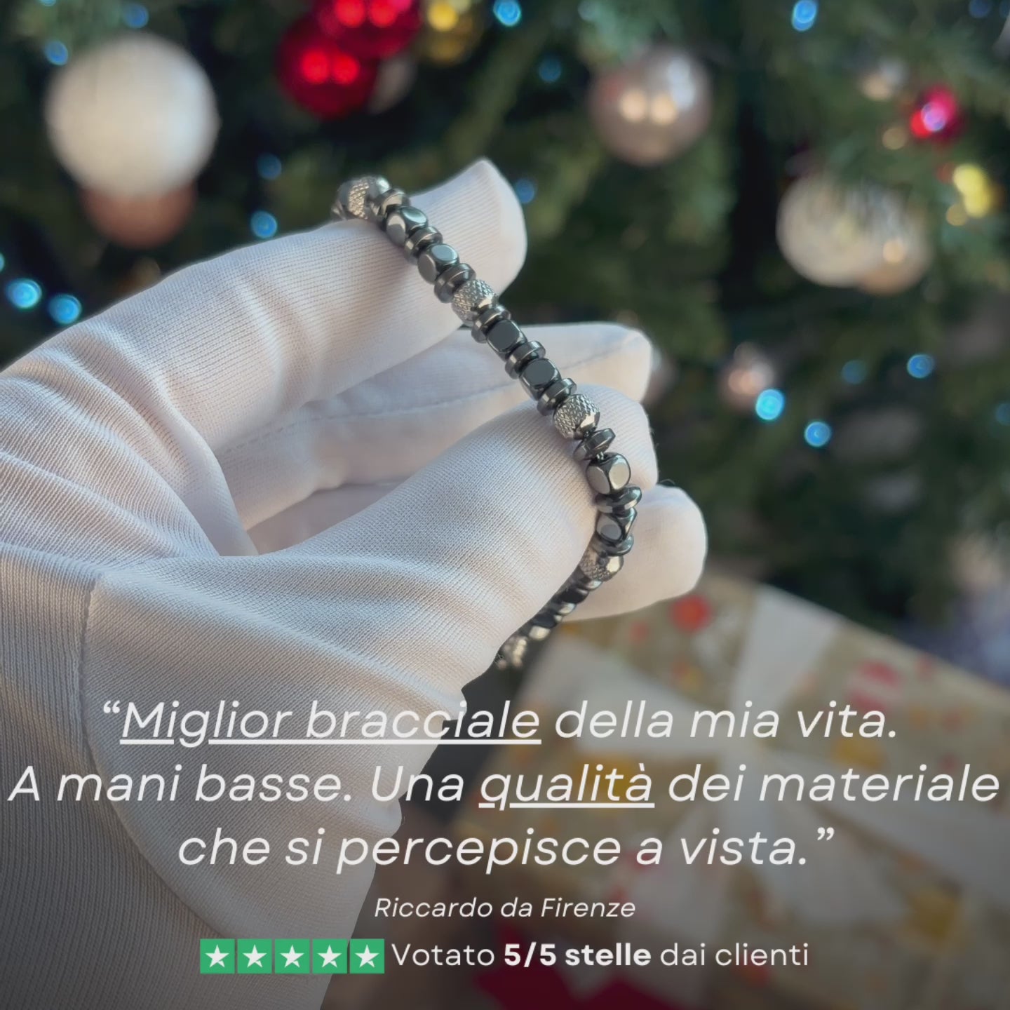 Load video: Navàl bracelet in hematite