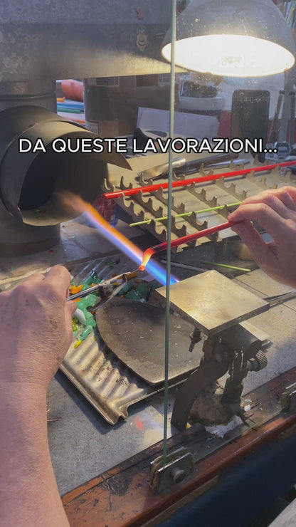 Notte a Rialto-Halskette aus Muranoglas