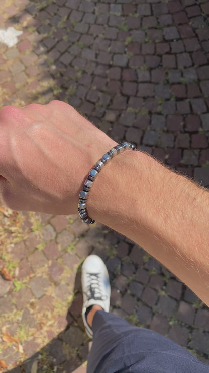 Bracciale Navàl in Ematite color Argento