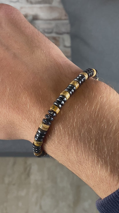 Bracciale Cadin in Jasper Australiano ed ematite