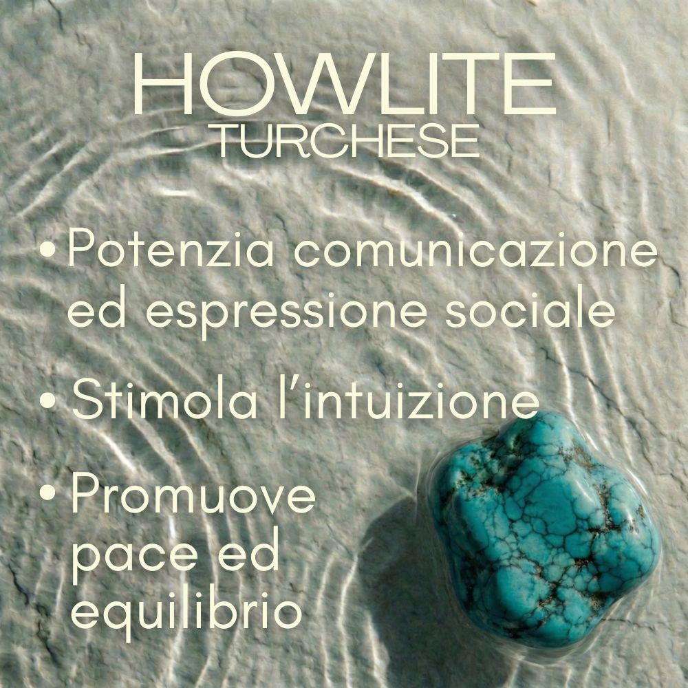 Bracciale Eterna in Howlite turchese | 6mm