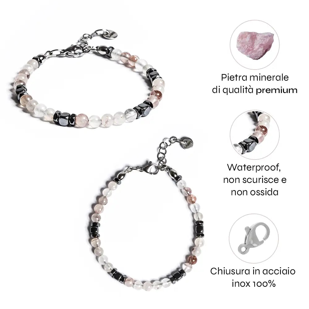 Bracciale Armonia in Quarzo rosa