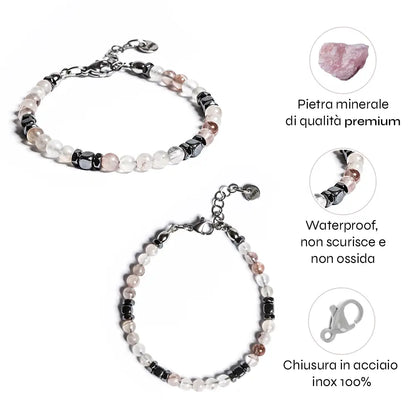 Bracciale Armonia in Quarzo rosa